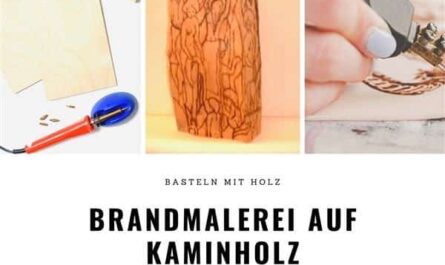 Brandmalerei auf Kaminholz