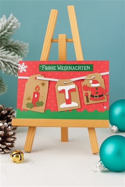 Weihnachtskarte mit Anhängern