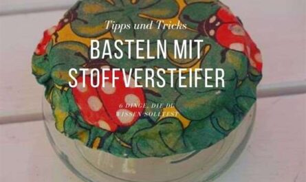 Basteln mit Textilhärter
