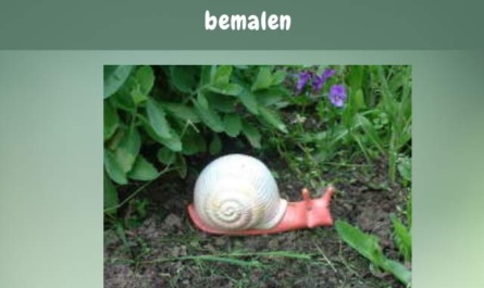 Terracotta-Schnecke für den Garten bemalen