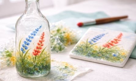 Glas bemalen für Anfänger – ohne Pinselmalerei