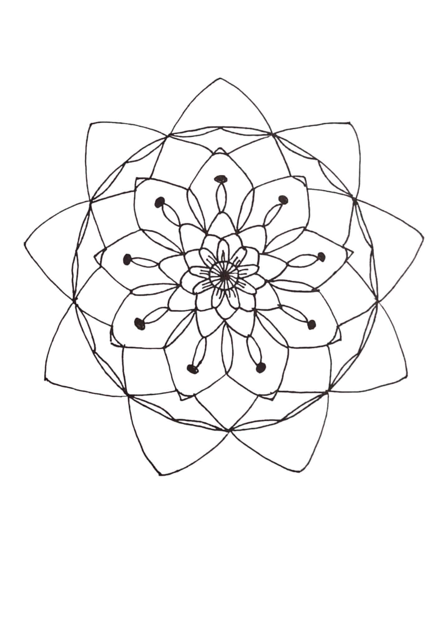  Mandala Malvorlagen - Bastelfrau Motiv 