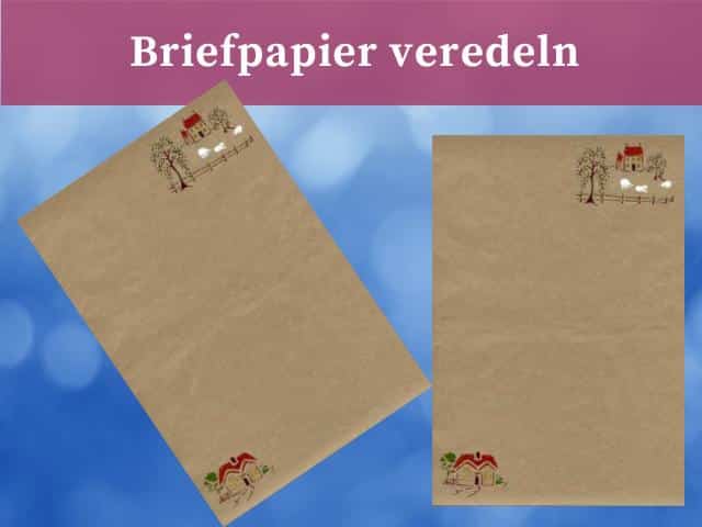 Briefpapier veredeln – prägen und schablonieren