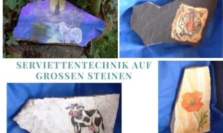 Serviettentechnik auf großen Steinen