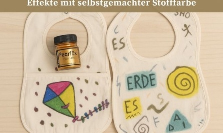 Mit Pearl Ex auf Stoff malen: Schimmernde Effekte mit selbstgemachter Stofffarbe