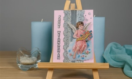Weihnachtskarten mit Papierspitze – nostalgisch und schnell gebastelt