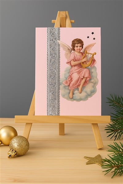 Weihnachtskarten mit Papierspitze – nostalgisch und schnell gebastelt