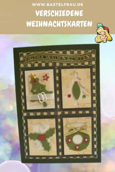 Verschiedene Weihnachtskarten basteln