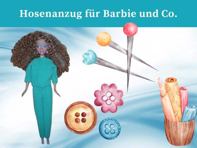 Schnittmuster Hosenanzug für Barbie und Co.