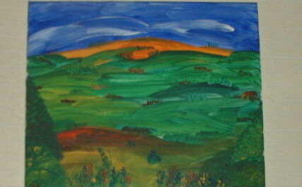 Landschaft in Acryl