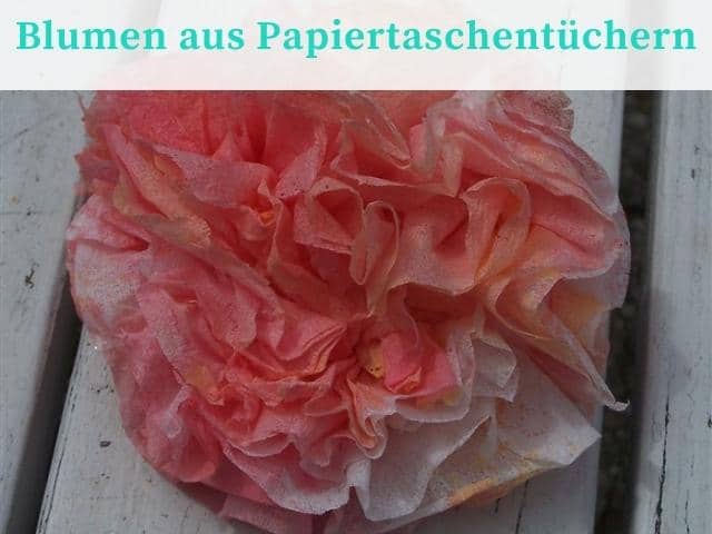 Blumen aus Papiertaschentüchern