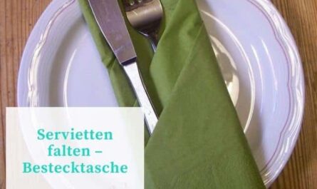 Servietten falten - Bestecktasche