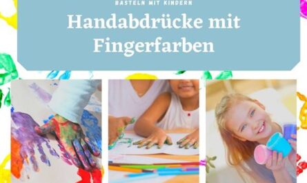 Handabdrücke mit Fingerfarben