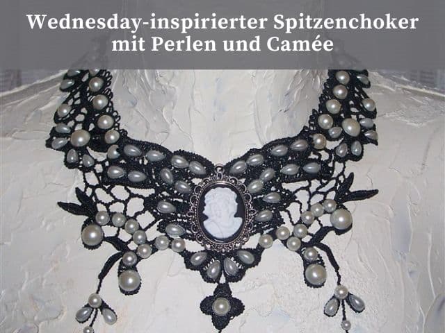 Wednesday Choker DIY – Gothic Halsband selber machen