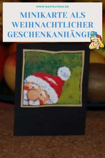 Minikarte als weihnachtlicher Geschenkanhänger