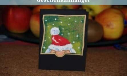 Minikarte als weihnachtlicher Geschenkanhänger