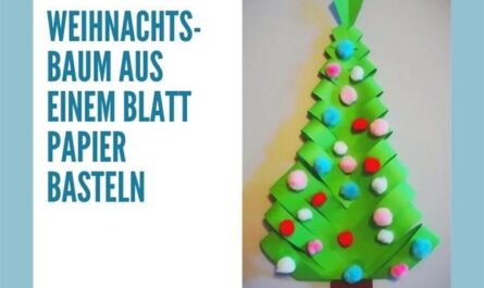 Weihnachtsbaum aus einem Blatt Papier basteln