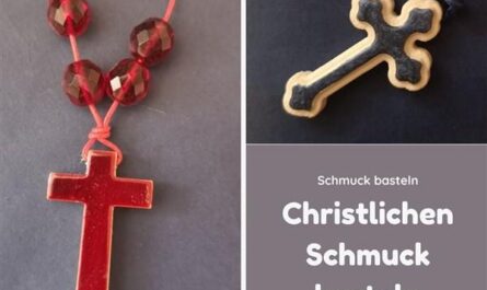 Christlichen Schmuck basteln - Kette mit Kreuzanhänger aus Holz