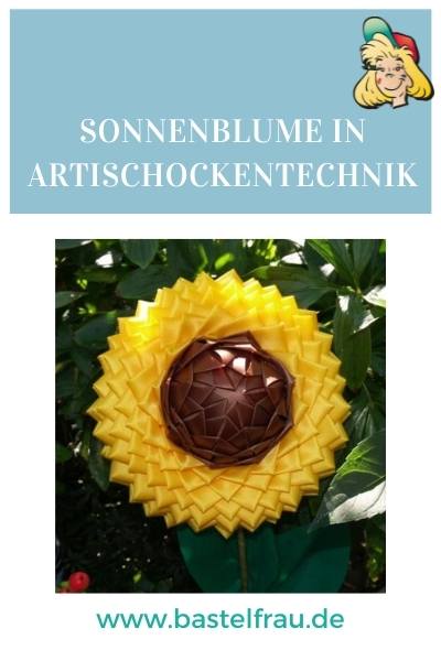 Sonnenblume in Artischockentechnik