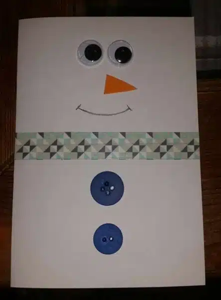 Weihnachtskarte Für Paare – Mit Schneemännern & Strickmützen, Inkl. Umschlag