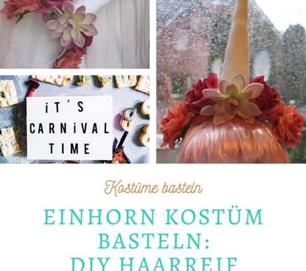 Einhorn Kostüm basteln: DIY Einhorn Haarreif