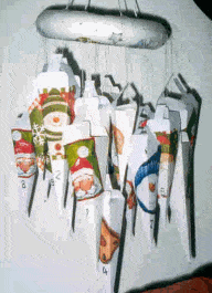 Adventskalender mit Eiszapfen