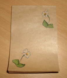 Schreibblock mit Blumen