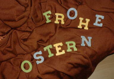 Holzbuchstaben - Frohe Ostern -