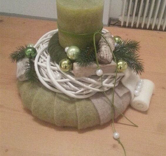 Grüner Kranz in drei Lagen