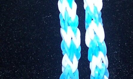 Armbänder aus Gummiringen mit Hilfe einer Gabel basteln - Anleitung 2