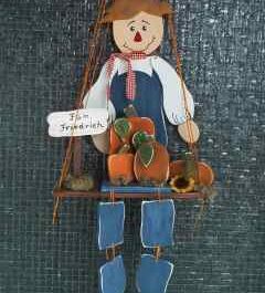 Herbstlicher Hampelmann für den Garten - mit Vorlage