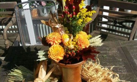 Herbststrauß mit Sonnenblume