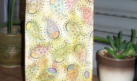 Lichtertüte mit gestempeltem Paisleymuster