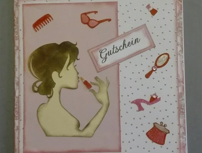 Gutscheinkarte für einen Besuch im Beautysalon