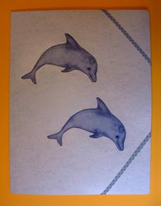 Mappe mit Delfinen