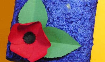Mohnblume aus Tonpapier