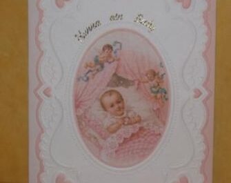 Vintagekarte zur Taufe oder zur Geburt