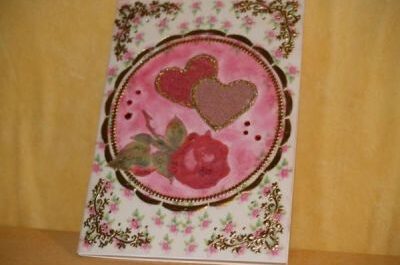 Vintagekarte mit Rose