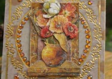 Vintagekarten mit Blumen