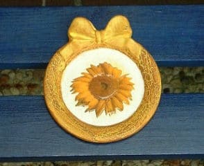 Sonnenblumen-Bild auf Minitablett