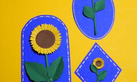 Geschenkanhänger mit Sonnenblumen