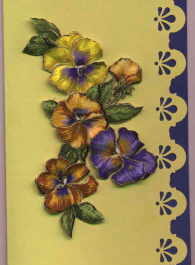 3D-Karte mit Stoff