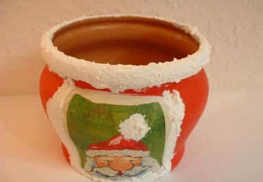Tontopf mit Weihnachtsmann