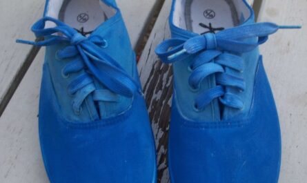 Stoffschuhe mit Acrylfarben bemalen