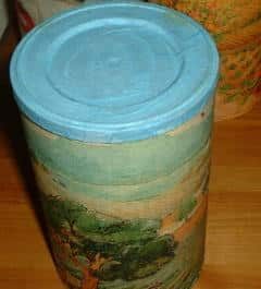 Kunststoffdeckel bekleben und bemalen