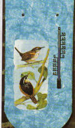 Vogelziegel mit Thermometer