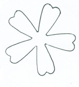 13 Vorlagen für fünfblättrige Blüten - Bastelfrau
