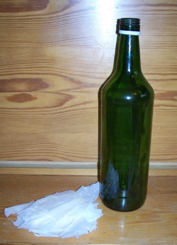Flasche in Serviettentechnik