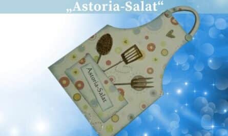 Schürzenkarte mit Rezept "Astoria-Salat"