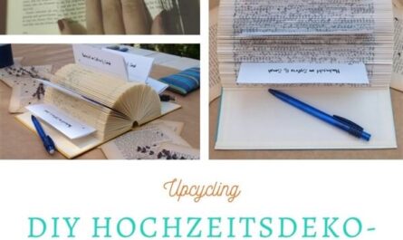 Deko aus alten Büchern basteln - hochzeitsdeko basteln Upcycling
